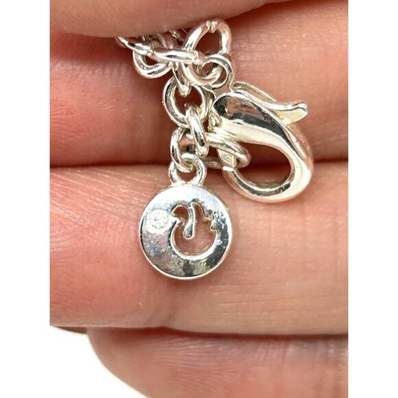 Swarovski Silver and Gold Tone Hammered Disc Necklace - Picture 7 of 7